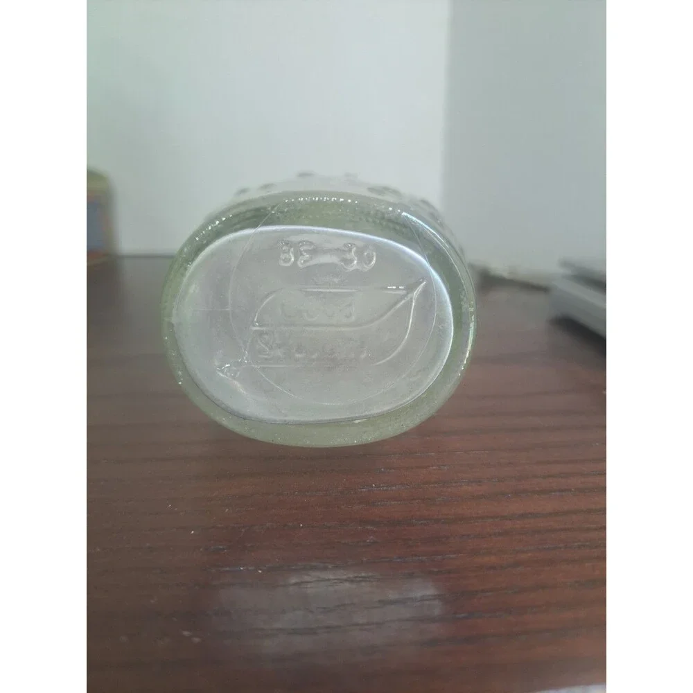 Vintage Good Seasons Salad Dressing Cruet Glass With Embossed Leaves And Vines